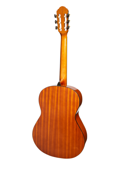 Martinez 'Slim Jim' G-Series Left Handed Full Size Student Classical Guitar Pack with Built In Tuner (Natural-Gloss)