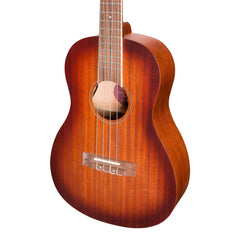 Martinez 'Southern Belle 6 Series' Mahogany Solid Top Electric Baritone Ukulele with Hard Case (Sunburst)