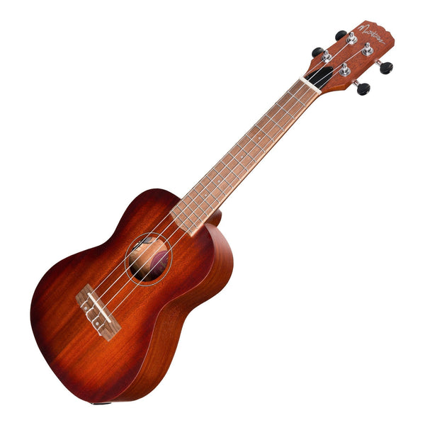 Martinez 'Southern Belle 6 Series' Mahogany Solid Top Electric Concert Ukulele with Hard Case (Sunburst)