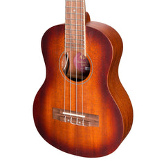 Martinez 'Southern Belle 6 Series' Mahogany Solid Top Electric Tenor Ukulele with Hard Case (Sunburst)