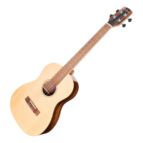 Martinez 'Southern Belle 7 Series' Spruce Solid Top Electric Baritone Ukulele with Hard Case (Natural Gloss)