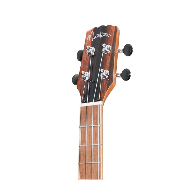 Martinez 'Southern Belle 7 Series' Spruce Solid Top Electric Baritone Ukulele with Hard Case (Natural Gloss)