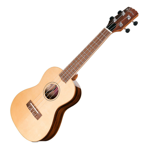 Martinez 'Southern Belle 7 Series' Spruce Solid Top Electric Concert Ukulele with Hard Case (Natural Gloss)