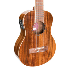 Martinez 'Southern Belle 8 Series' Koa Solid Top Electric Tenor Ukulele with Hard Case (Natural Gloss)