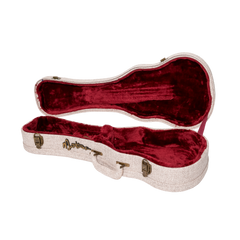 Martinez 'Southern Belle' Deluxe Shaped Concert Ukulele Hard Case (Paisley Brown)