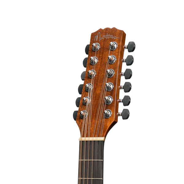 Martinez 'Southern Star Series' Koa Solid Top 12-String Acoustic-Electric TS-Mini Guitar (Natural Gloss)