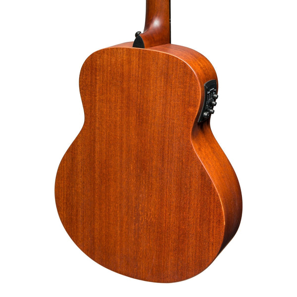 Martinez 'Southern Star Series' Mahogany Solid Top Acoustic-Electric TS-Mini Guitar (Satin Sunburst)