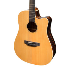 Martinez 'Southern Star Series' Spruce Solid Top Acoustic-Electric Dreadnought Cutaway Guitar (Natural Gloss)