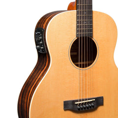 Martinez 'Southern Star Series' Spruce Solid Top Acoustic-Electric TS-Mini Guitar (Natural Gloss)