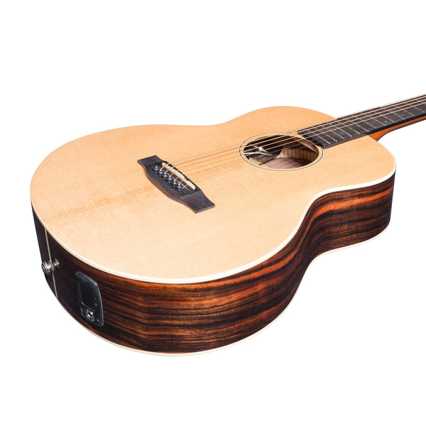 Martinez 'Southern Star Series' Spruce Solid Top Acoustic-Electric TS-Mini Guitar (Natural Gloss)