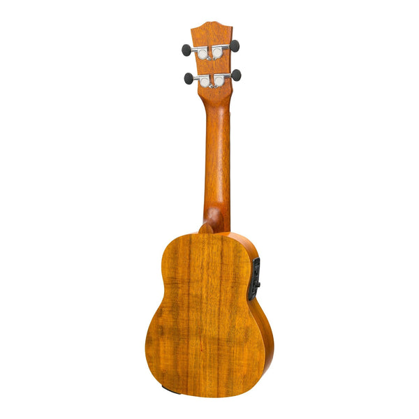 Mojo 'A30 Series' All Acacia Electric Soprano Ukulele with Built-in Tuner (Natural Satin)