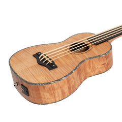 Mojo Flamed Okoume 30" Electric Bass Ukulele (Natural Satin)