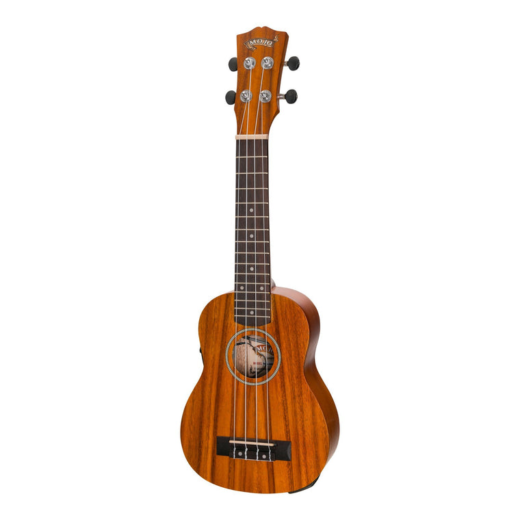 Mojo 'K20 Series' All Koa Electric Soprano Ukulele with Built-in Tuner (Natural Satin)