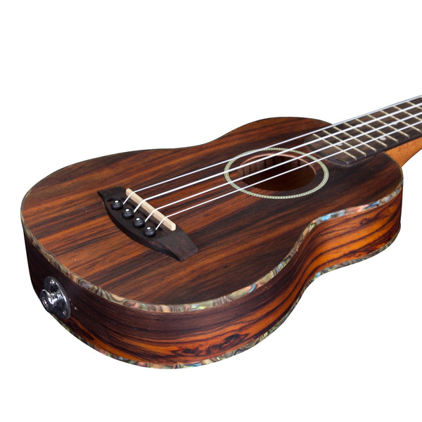 Mojo 'T5 Series' All Rosewood Thinline Electric Soprano Ukulele (Natural Satin)