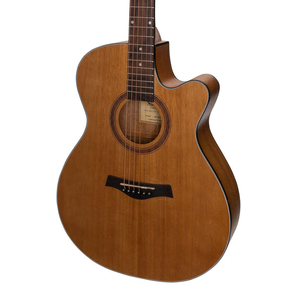 Sanchez Acoustic-Electric Small Body Cutaway Guitar Pack (Acacia)