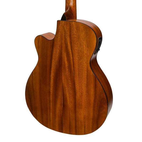 Sanchez Acoustic-Electric Small Body Cutaway Guitar Pack (Koa)