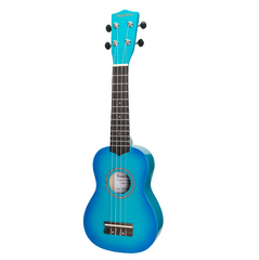 Sanchez 'Colourburst Series' Soprano Ukulele (Sky Blue Burst)-SU-CB20-SB