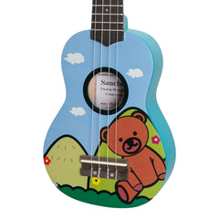 Sanchez 'Friendly Folk' Soprano Ukulele (Blue/Bear)