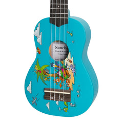 Sanchez 'Friendly Folk' Soprano Ukulele (Blue/Island Party)