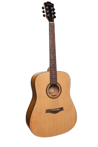 Sanchez Left Handed Acoustic Dreadnought Guitar Pack (Spruce/Acacia)