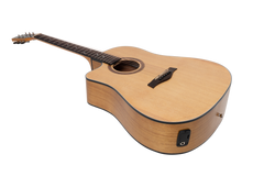 Sanchez Left Handed Acoustic-Electric Dreadnought Cutaway Guitar Pack (Spruce/Acacia)