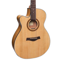 Sanchez Left Handed Acoustic-Electric Small Body Cutaway Guitar (Spruce/Acacia)