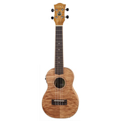 Tiki '2 Series' Mahogany Flame Top Concert Electric Ukulele with Gig Bag (Natural Satin)-TFMC-2P-NST