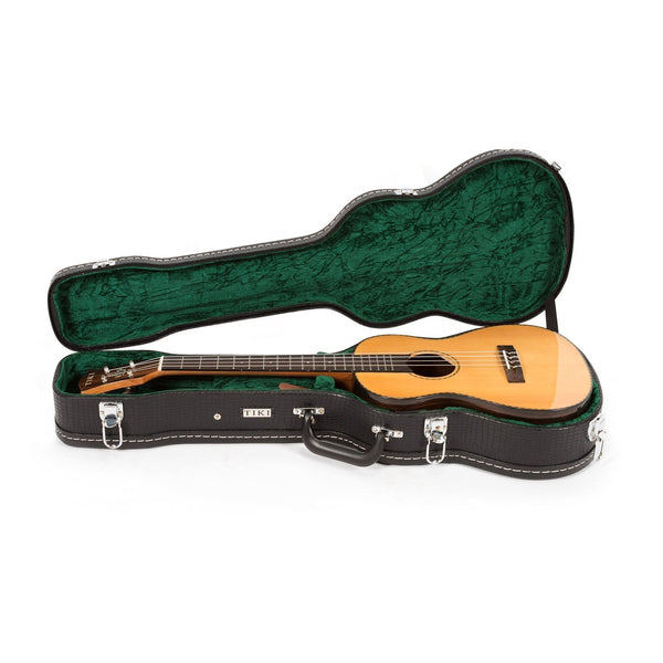 Tiki '22 Series' Spruce Solid Top Electric Baritone Ukulele with Hard Case (Natural Gloss)