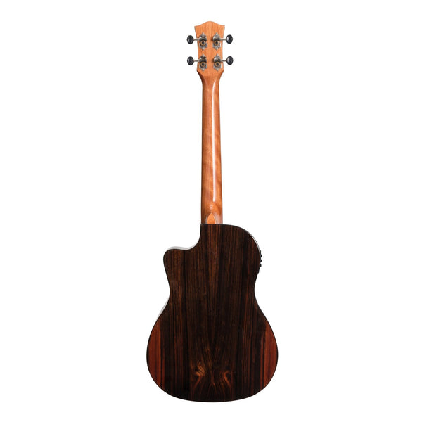 Tiki '22 Series' Spruce Solid Top Electric Cutaway Baritone Ukulele with Hard Case (Natural Gloss)