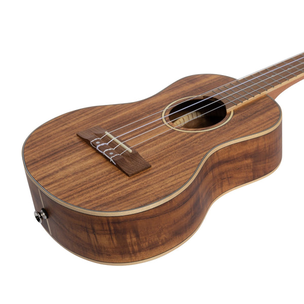 Tiki '3 Series' Koa Tenor Ukulele with Gig Bag (Natural Satin)