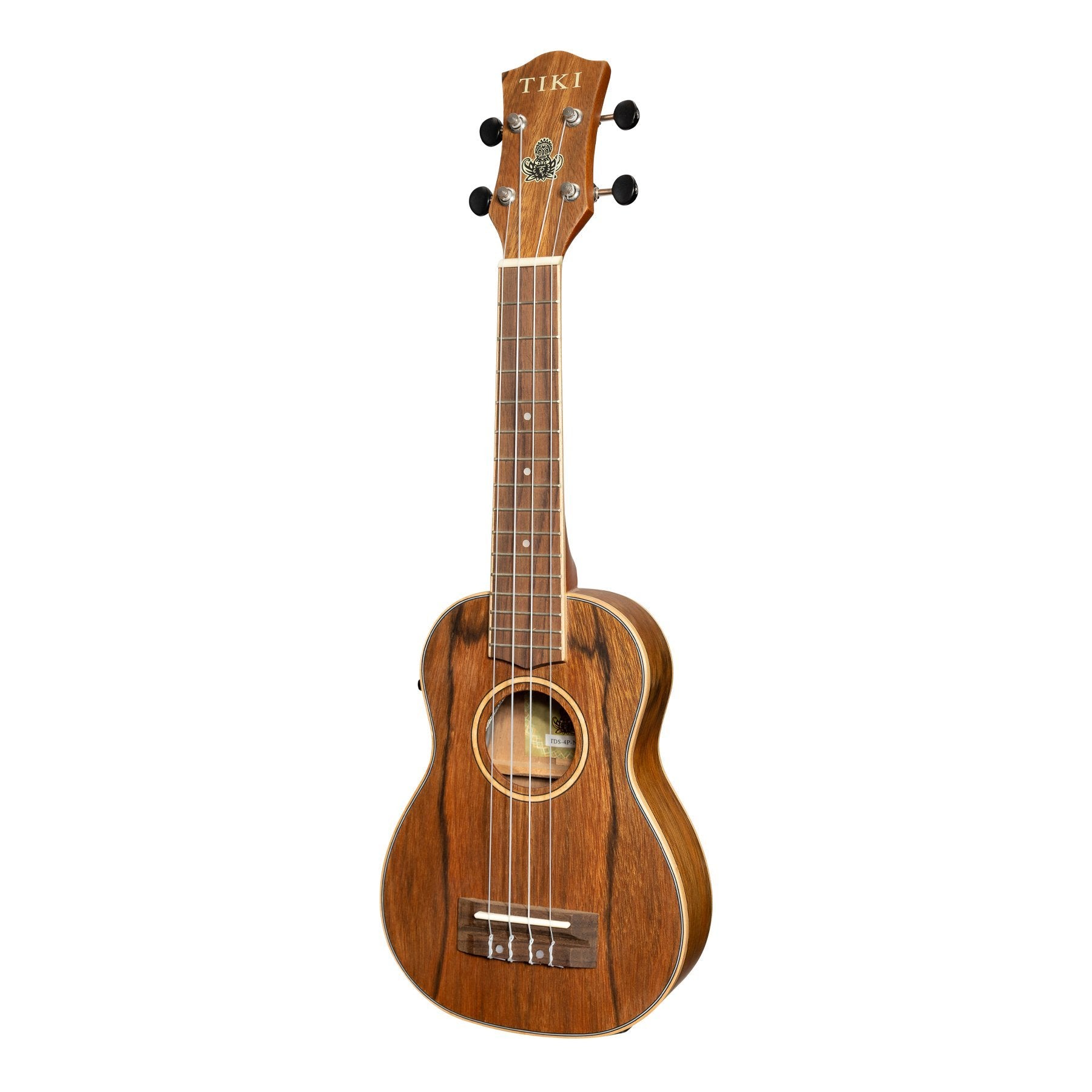 Tiki '4 Series' Daowood Electric Soprano Ukulele with Gig Bag (Natural Satin)-TDS-4P-NST