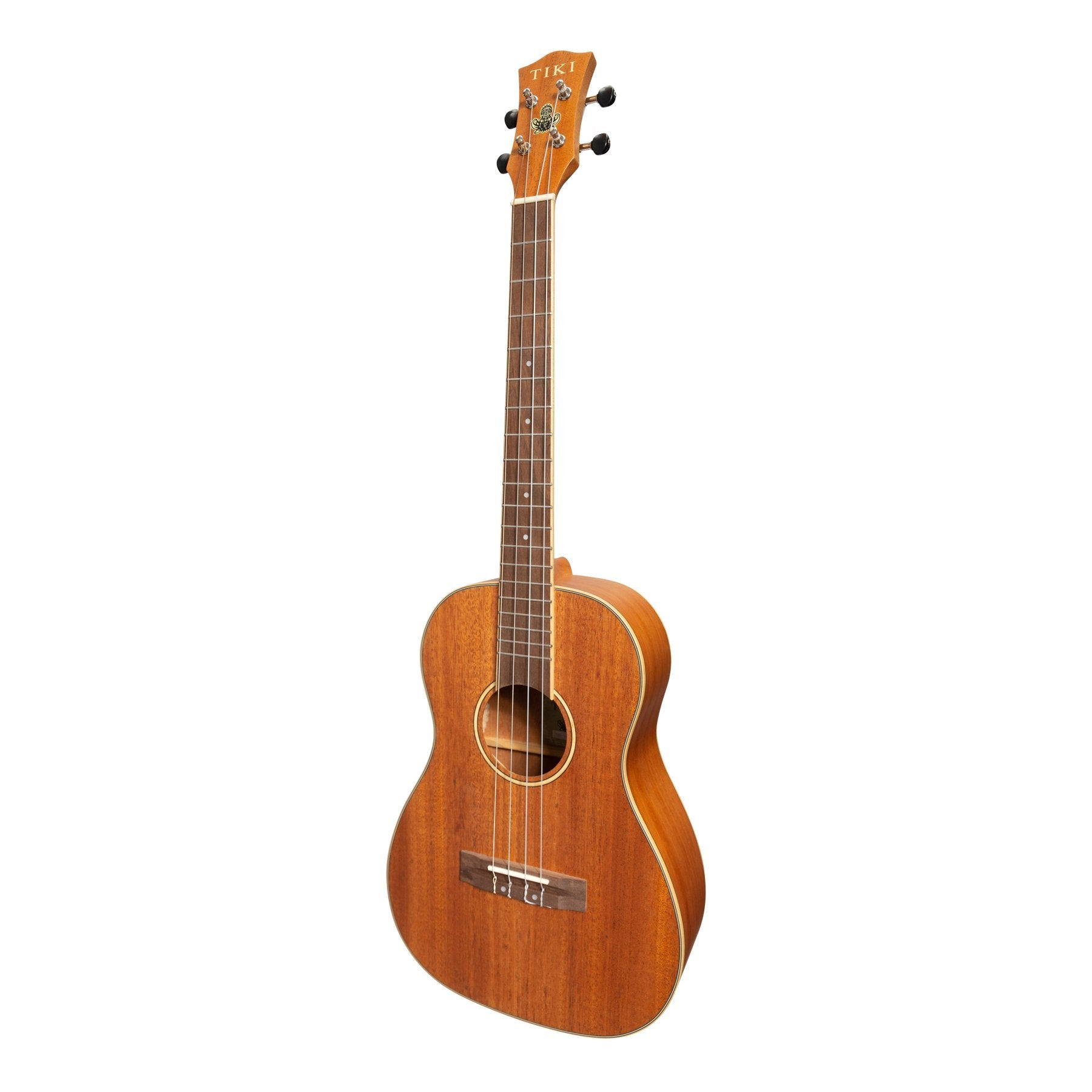 Tiki '5 Series' Mahogany Solid Top Baritone Ukulele with Hard Case (Natural Satin)-TMB-5-NST