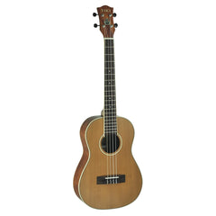 Tiki '7 Series' Cedar Solid Top Baritone Ukulele with Hard Case (Natural Satin)-TCB-7-NST