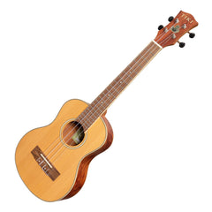 Tiki '7 Series' Cedar Solid Top Tenor Ukulele with Hard Case (Natural Satin)