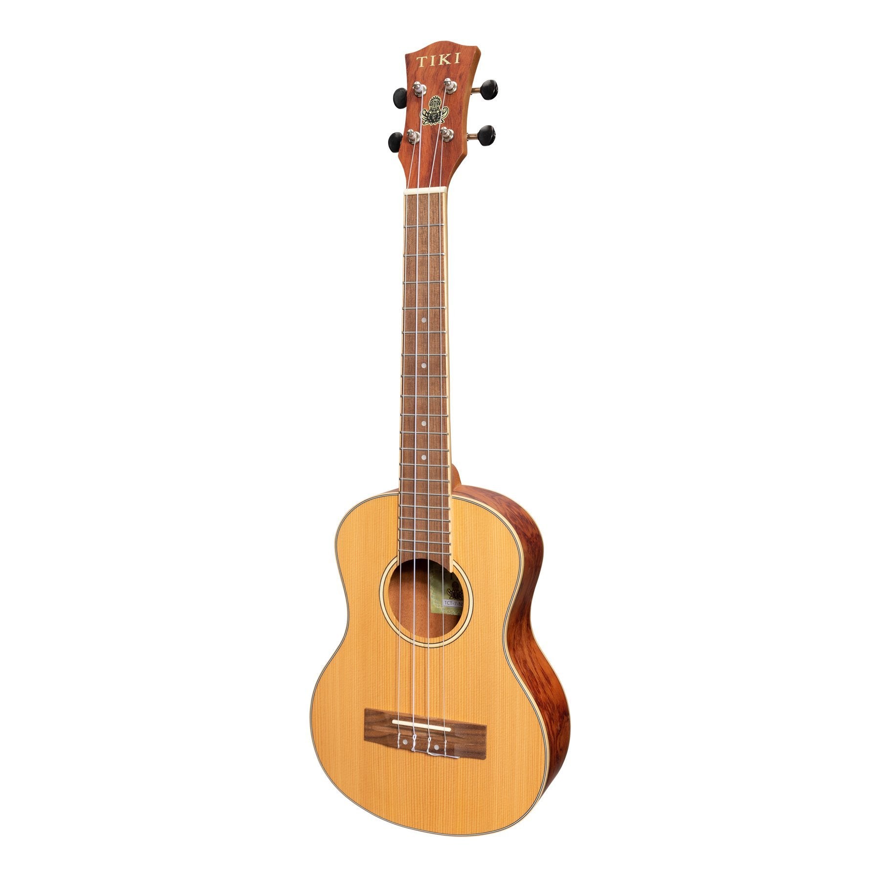 Tiki '7 Series' Cedar Solid Top Tenor Ukulele with Hard Case (Natural Satin)-TCT-7-NST