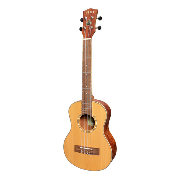 Tiki '7 Series' Cedar Solid Top Tenor Ukulele with Hard Case (Natural Satin)-TCT-7-NST