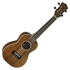 Tiki '9 Series' Koa Solid Top Concert Ukulele with Hard Case (Natural Satin)