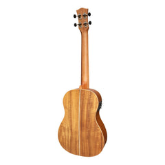 Tiki '9 Series' Koa Solid Top Electric Baritone Ukulele with Hard Case (Natural Satin)