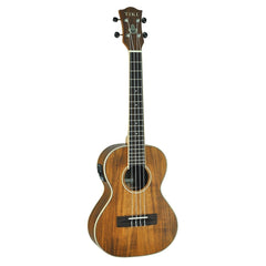 Tiki '9 Series' Koa Solid Top Electric Tenor Ukulele with Hard Case (Natural Satin)-TKT-9P-NST