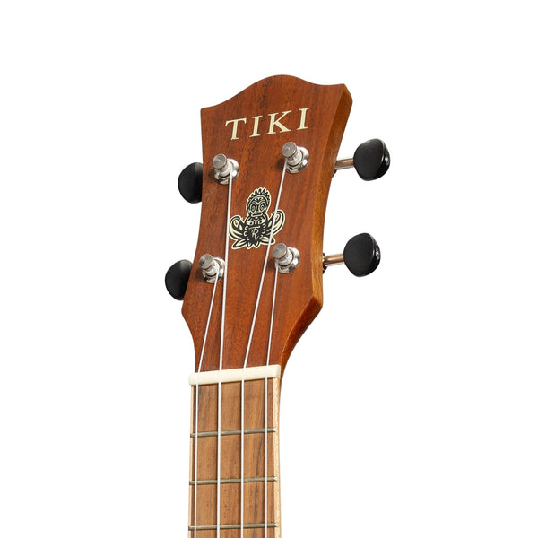 Tiki '9 Series' Koa Solid Top Soprano Ukulele with Hard Case (Natural Satin)