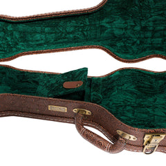 Tiki Deluxe Shaped Baritone Ukulele Hard Case (Paisley Brown)