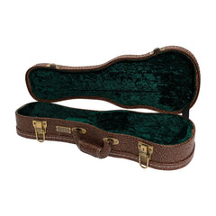 Tiki Deluxe Shaped Soprano Ukulele Hard Case (Paisley Brown)