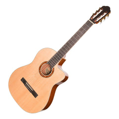 Timberidge '1 Series' Spruce Solid Top Acoustic-Electric Classical Cutaway Guitar (Natural Gloss)