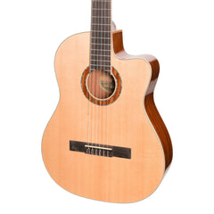 Timberidge '1 Series' Spruce Solid Top Acoustic-Electric Classical Cutaway Guitar (Natural Gloss)