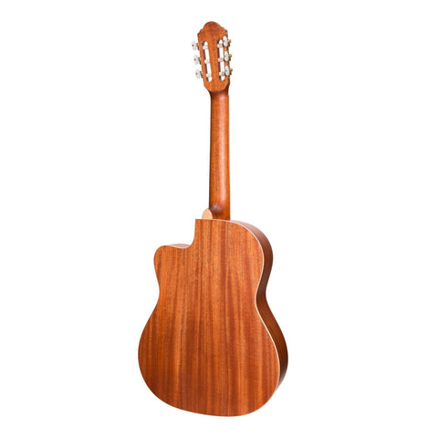 Timberidge '1 Series' Spruce Solid Top Acoustic-Electric Classical Cutaway Guitar (Natural Satin)