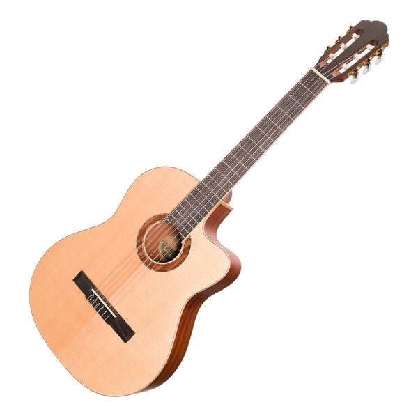 Timberidge '1 Series' Spruce Solid Top Acoustic-Electric Classical Cutaway Guitar (Natural Satin)