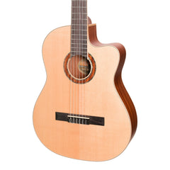 Timberidge '1 Series' Spruce Solid Top Acoustic-Electric Classical Cutaway Guitar (Natural Satin)