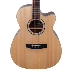 Timberidge '1 Series' Spruce Solid Top Acoustic-Electric Small Body Cutaway Guitar (Natural Gloss)