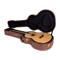 Timberidge Deluxe Shaped Traveller Acoustic Guitar Hard Case (Paisley Brown)